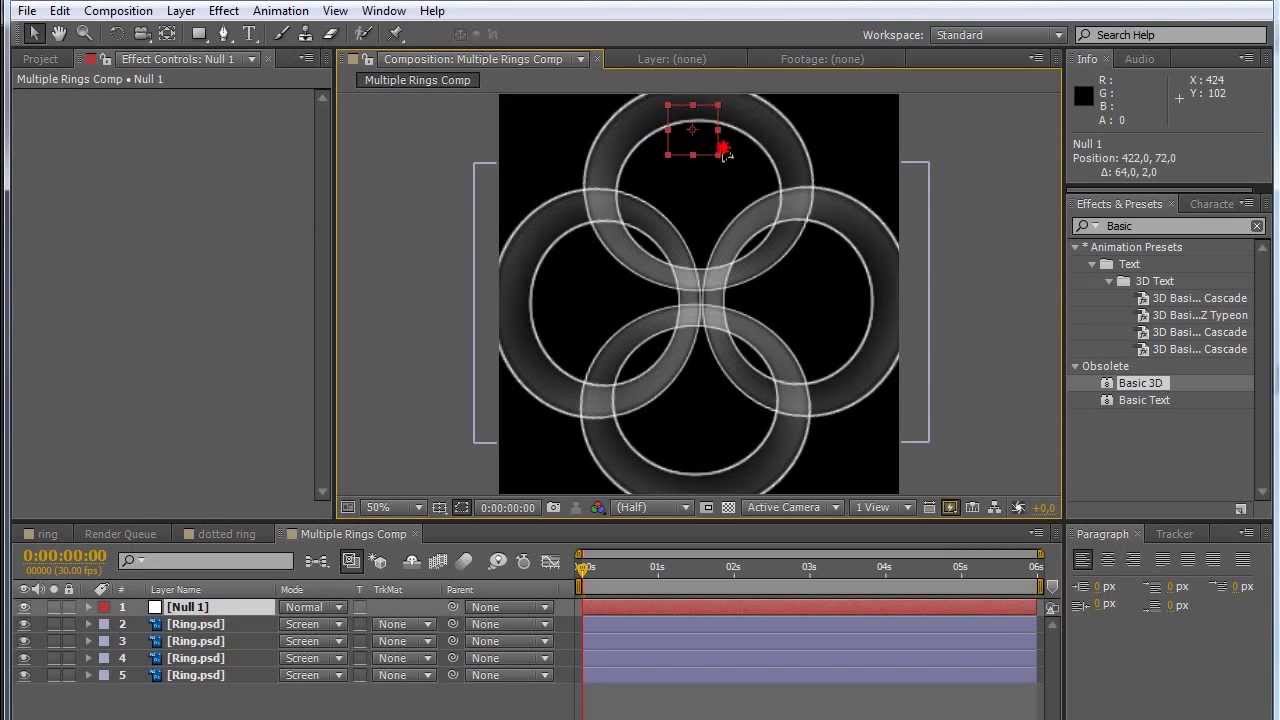 Adobe After Effects: 3.2 - Null object. Выражения