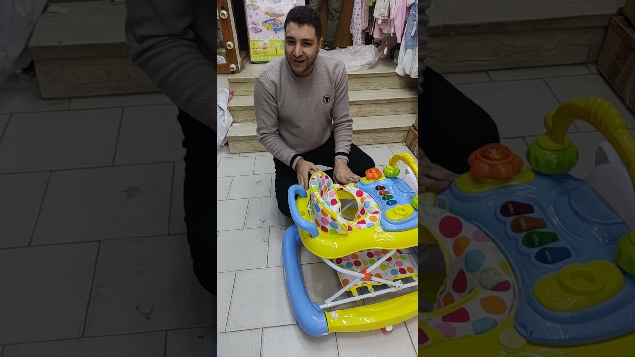 طريقة تركيب مشاية الاطفال ماشي هزاز وكرسي أكل ويد من ورى عشان تكون بيبي واكر مشايه قطه جمعه