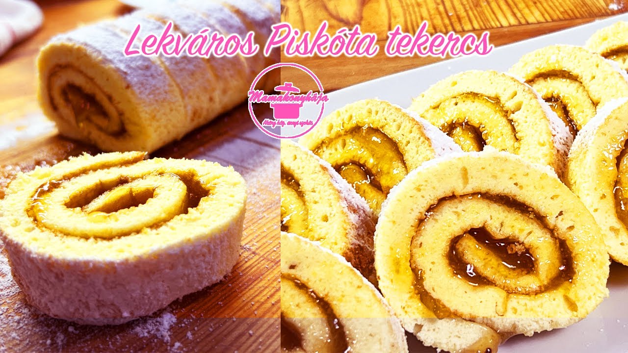 🍑 HABKÖNNYŰ BARACKLEKVÁROS PISKÓTATEKERCS – Olcsó, gyors és elronthatatlan! 🍰 | Mamakonyhája ✨