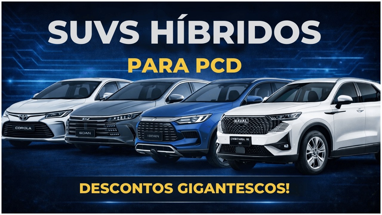 OS 4 MELHORES SUVs HÍBRIDOS PARA PCD EM 2026 (DESCONTOS GIGANTESCOS)
