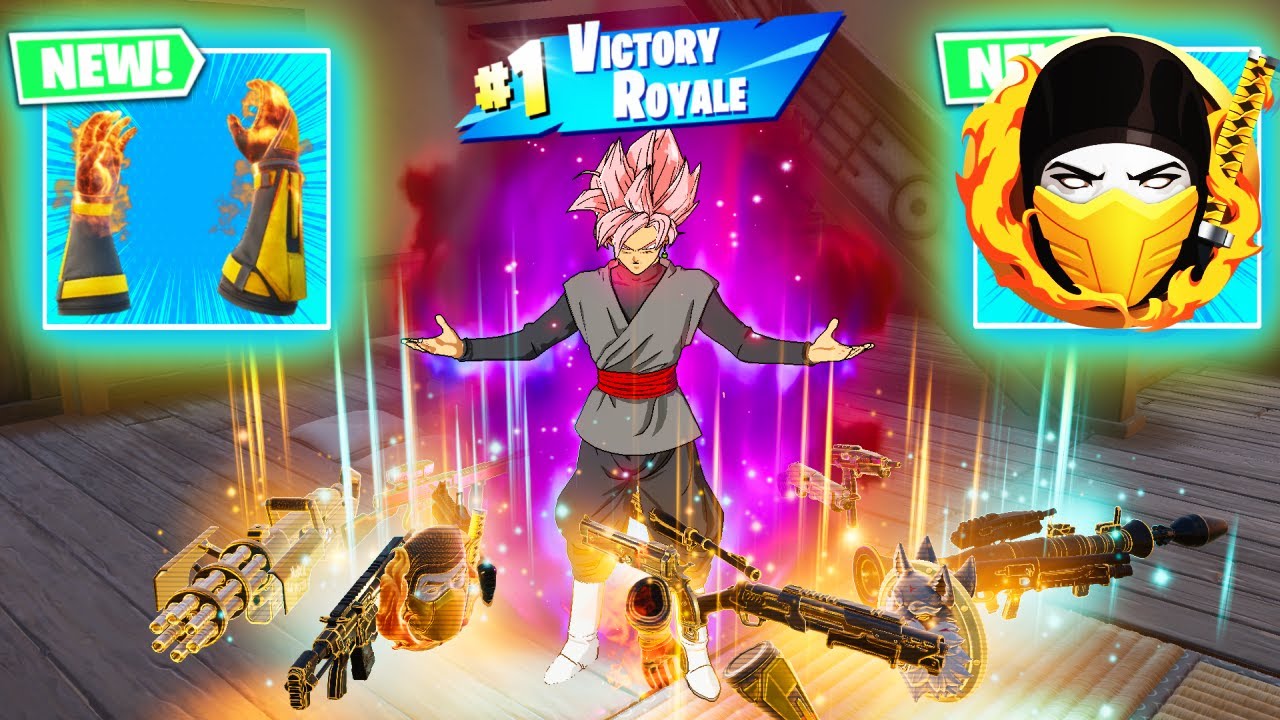 GOKU BLACK vs SCORPION'S KOMBAT KIT MYTHIC! NEW 3 MEDALLIONS & MYTHIC’S CHALLENGE (FORTNITE Chapter6
