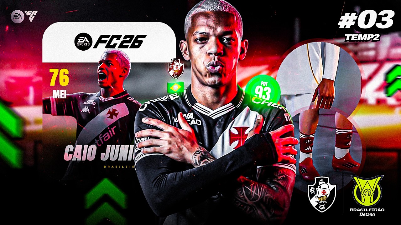 CAIO ficou MUITO ESTILOSO com esse MOD REALISTA 🔥⚽️😎 | Modo Carreira Jogador EA FC 26 | EP 03 TP 2