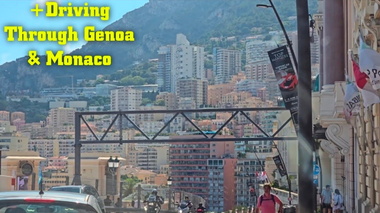 Driving Through Genoa and Monaco #monaco #montecarlo  #genoa #genoacity 