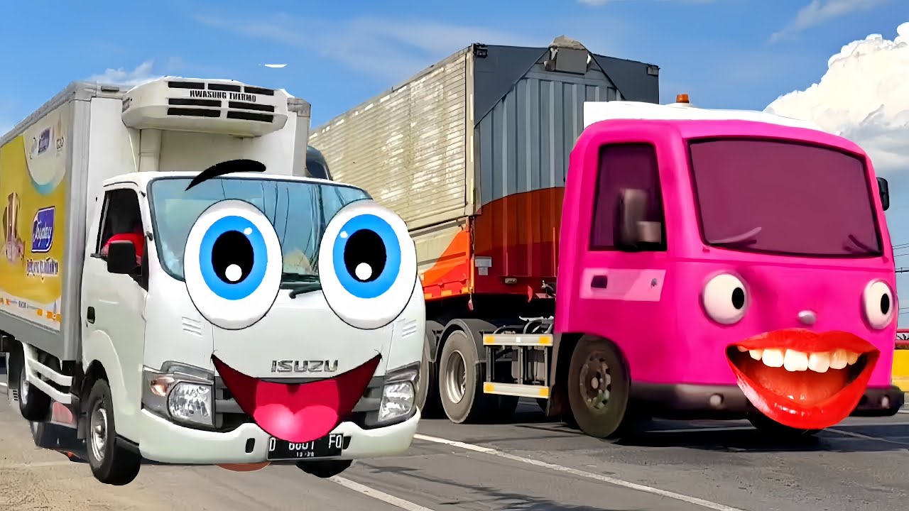 Wow Ada Truk Kontainer Besar, Bus Telolet Basuri, Truk Oleng Joget, Truk Pasir Mirip Frank Si Tayo