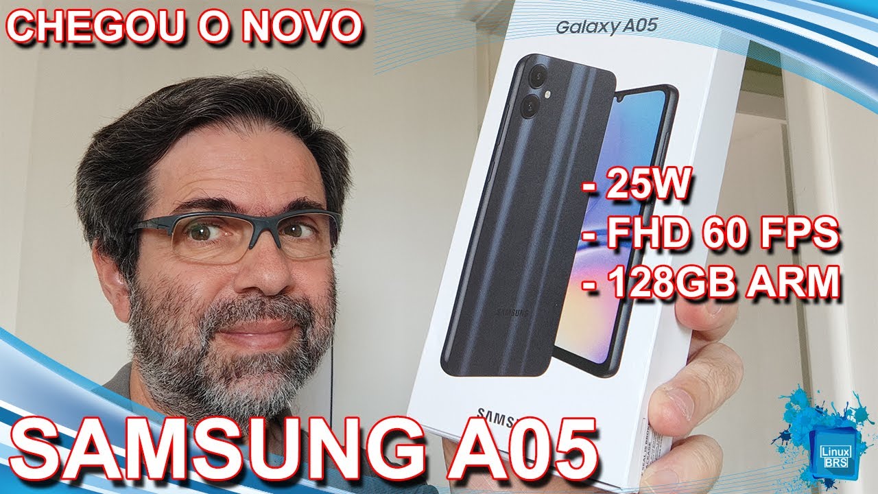 Chegou o NOVO Samsung Galaxy A05 - 25W carregamento e por menos de R$ 750 - Primeiras impressões