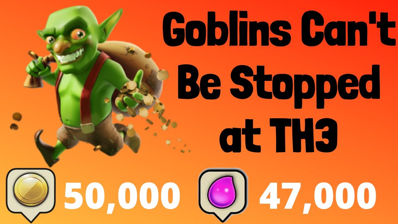 Best Mass Goblin Attack Strategy at Town Hall 3 | Goblin Farming TH3 | Town Hall 3 Let's Play #6
