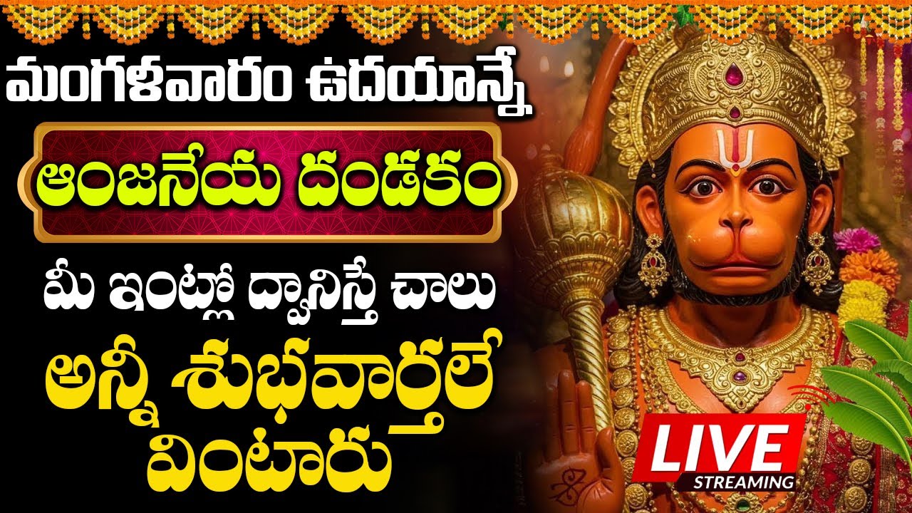 మంగళవారం ఆంజనేయ దండకం వింటే మీకు ఉన్న ఆర్థిక సమస్యలు పూర్తిగా తీరిపోతాయి - Hanuman Dandakam