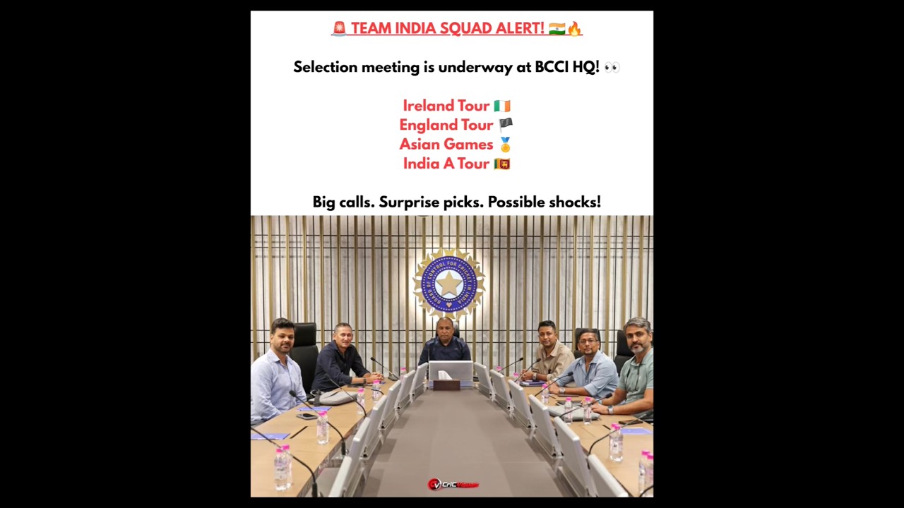 Team India Selection Meeting Underway! 🇮🇳🔥 #cricket #bcci