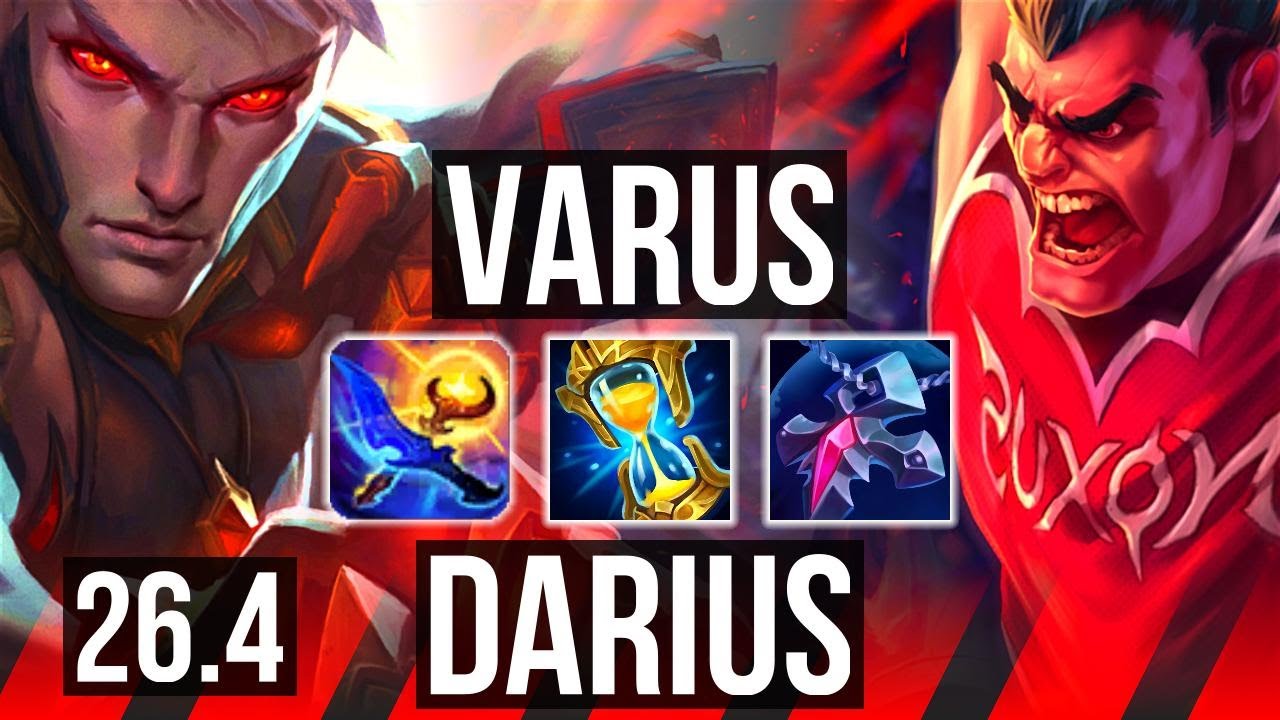 VARUS vs DARIUS (TOP) | EUW Grandmaster | 26.4