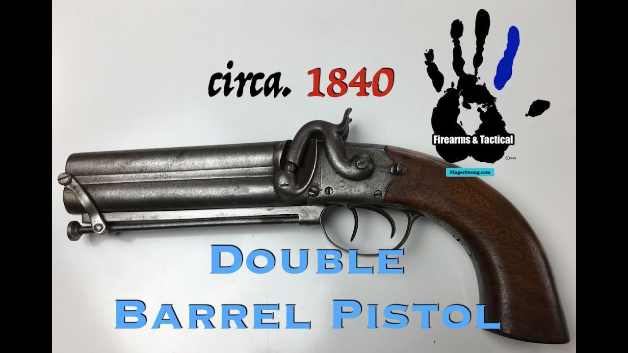 circa. 1840 Double Barrel black powder pistol review