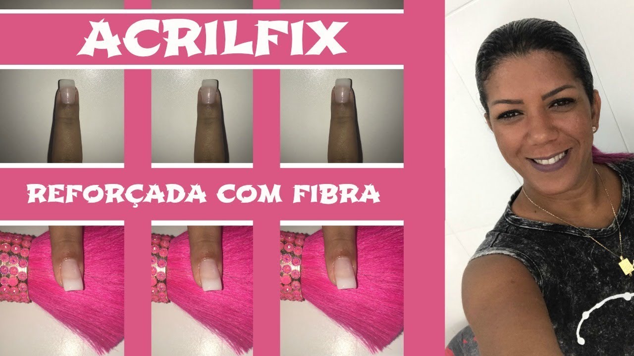 ♥ Alongamento de Unhas Acrilfix com Fibra de Seda.