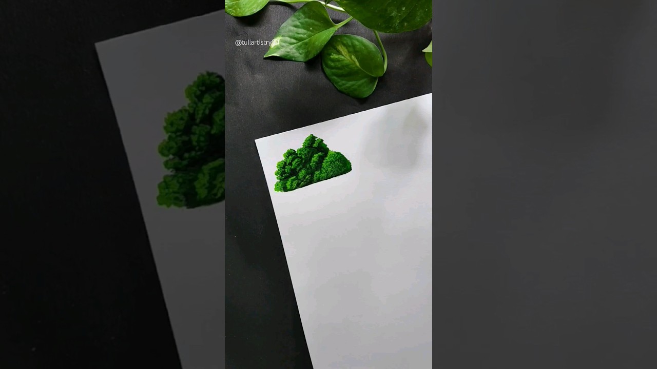 Bushes Drawing Tutorial(Acrylic Painting) #youtubeshorts #shorts #easydrawing #acrylicpainting #art