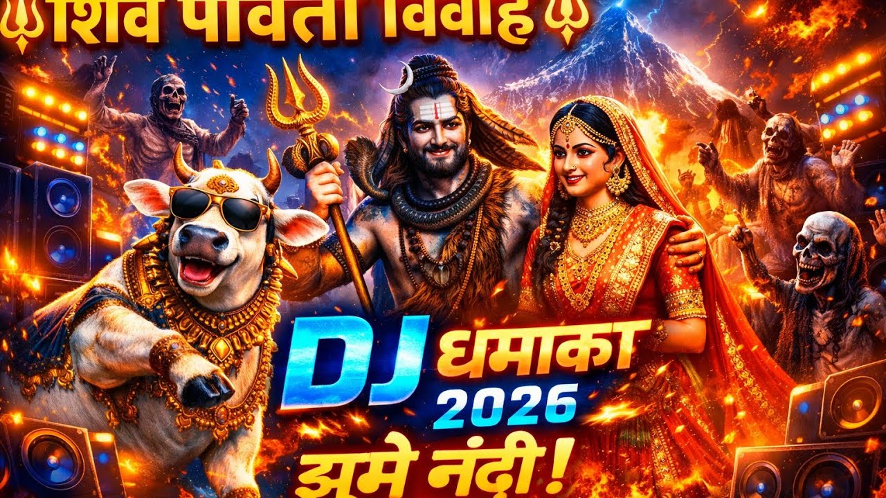 🔱 Shiv Parvati Vivah Mein Jhoome Nandi #ShivJiKiBarat #NandiDance  #ShivShankar #DevotionalDJ
