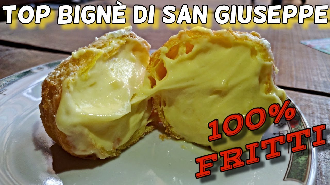 Migliori Bignè di San Giuseppe di Roma FRITTI E CON LA CREMA