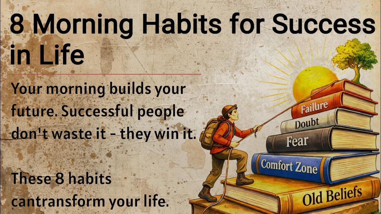 8 Miracle Morning Habits for Success in Life || Graded Reader || Improve Your English Fluency ✅️ 