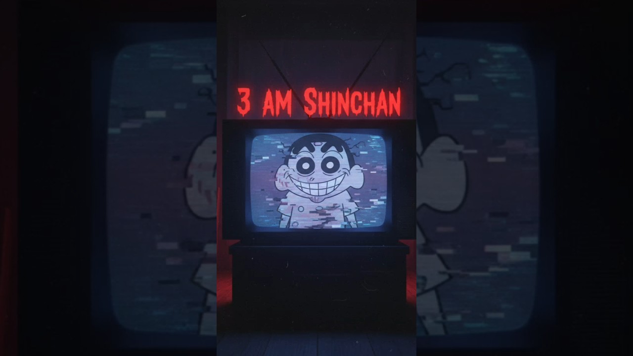 Watching Shinchan at 3AM&hellip; What Happened Will Terrify You 😨 | Creepy Cartoon Horror