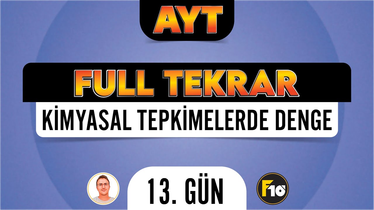 13.GÜN l KİMYASAL TEPKİMELERDE DENGE - 1 #kimyaadası ✨
