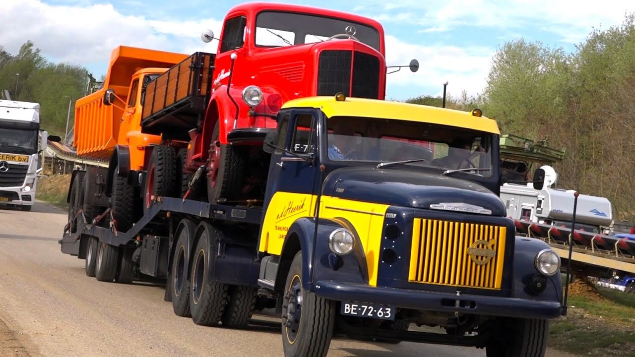 Historische LKW Trucks - Anreise zum 18. Kipper und Baumaschinentreffen in Geilenkirchen 05.04.2024