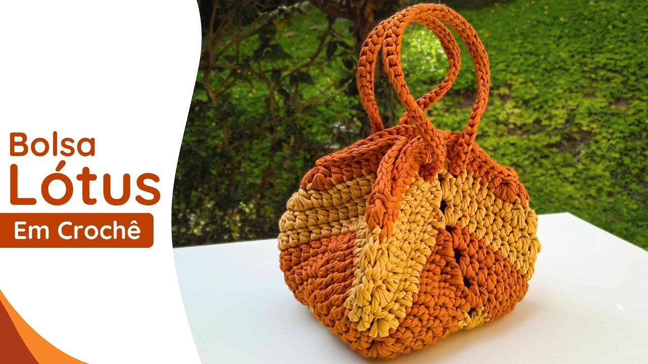Bolsa Lótus em Fio de Malha de Crochê | Linda e Moderna | Passo a Passo Completo