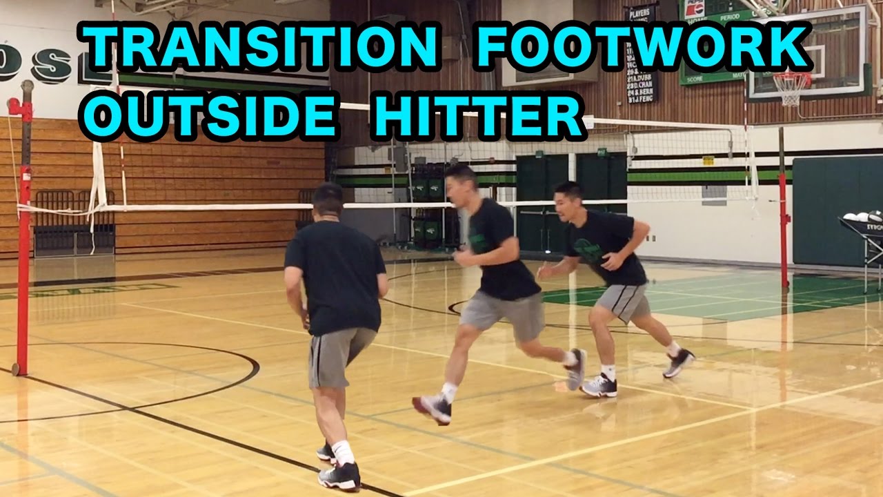 Outside Hitter TRANSITION Footwork (Left Wing Spiker) - Volleyball Tutorial