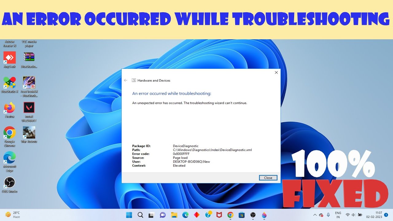 an error occurred while troubleshooting - windows 11/10/8/7 (2023)