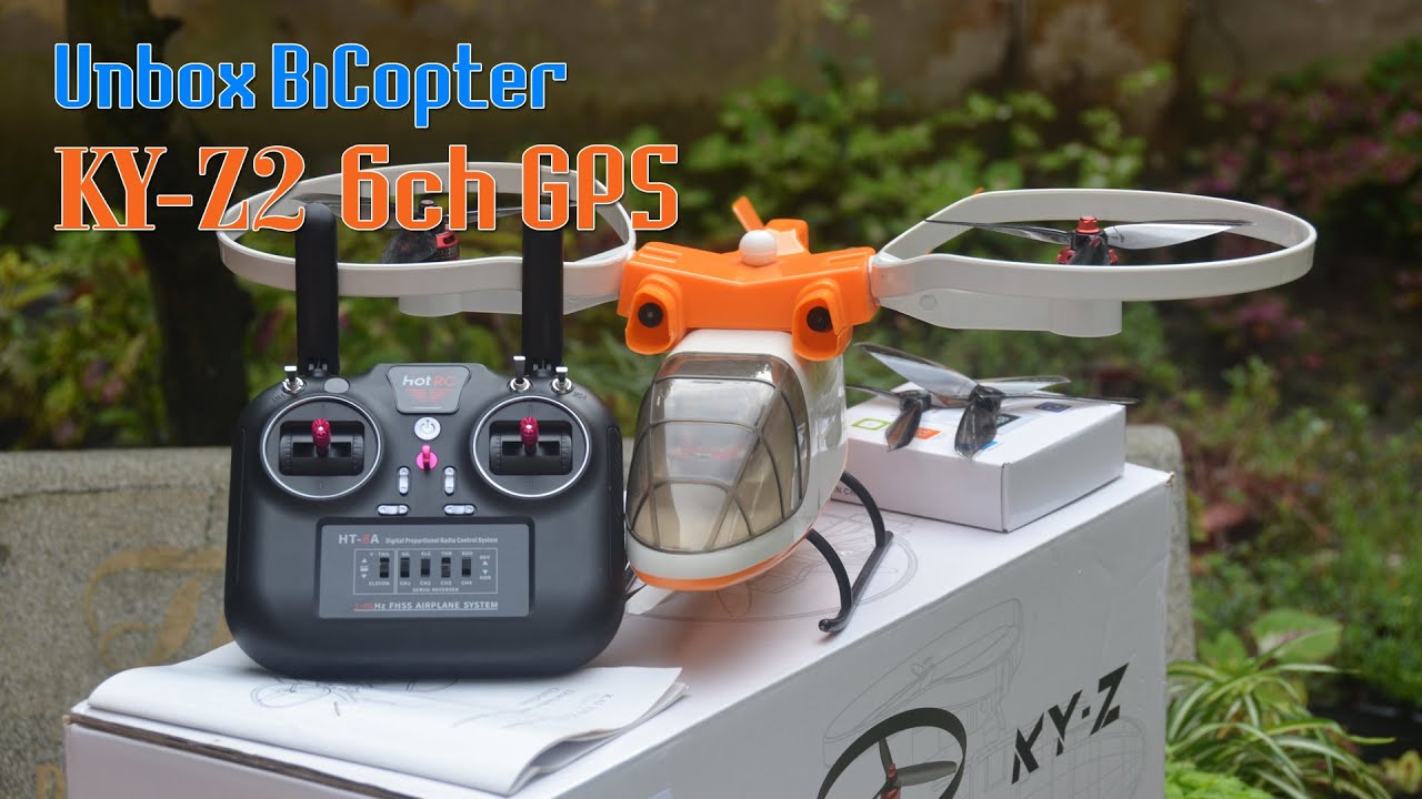 Mở hộp trực thăng điều khiển Avatar Bicopter KY-Z2 6CH GPS - Orange