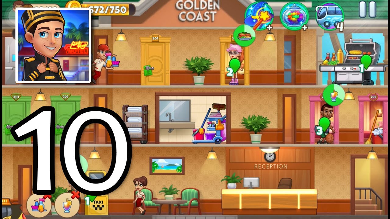 Doorman Story - Golden Coast Level 51-60 Gameplay Walkthrough Part 10 (iOS, Android)