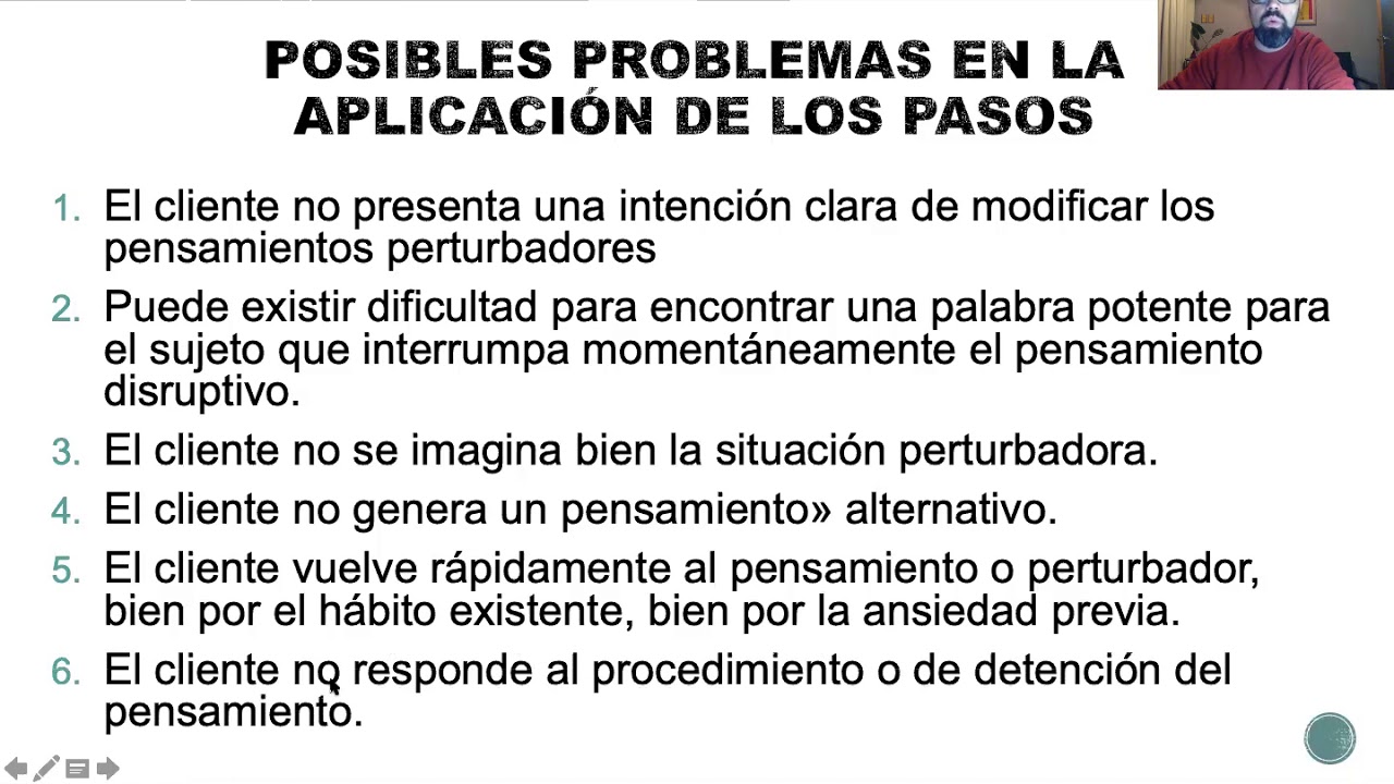 DETENCIÓN DEL PENSAMIENTO Y TECNICA DE AUTOCONTROL