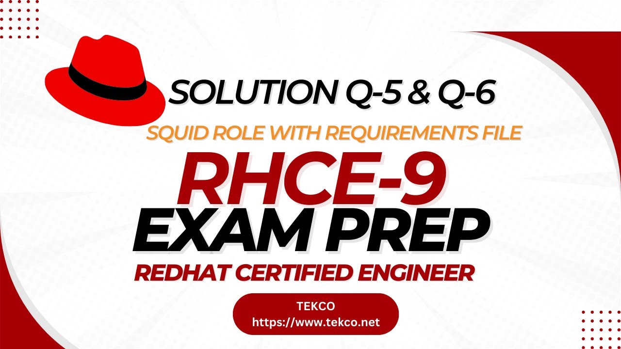 Solution Q-5-6 | Squid Role & Requirements Files with Ansible Galaxy | RHCE-9 | EXAM PREP