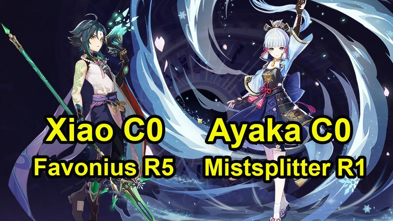 Xiao C0 Favonius   Faruzan & Ayaka C0 Mistsplitter   Diona Spiral Abyss floor 12 genshin impact