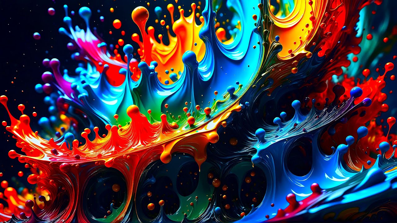 Copyright Free 4K Ultra HD Abstract Liquid Paint Background Video | No Sound UHD Screensaver