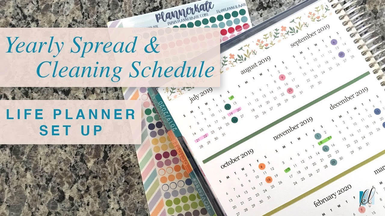 Yearly Spread and Cleaning Schedule :: EC LIFE PLANNER SETUP