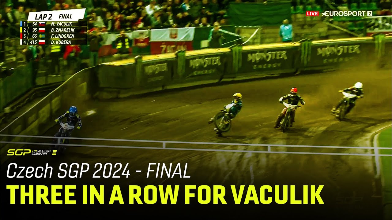 Three in a Row for Martin Vaculik! 🏆🏆🏆 2024 #CzechSGP Final 🇨🇿 | FIM Speedway Grand Prix