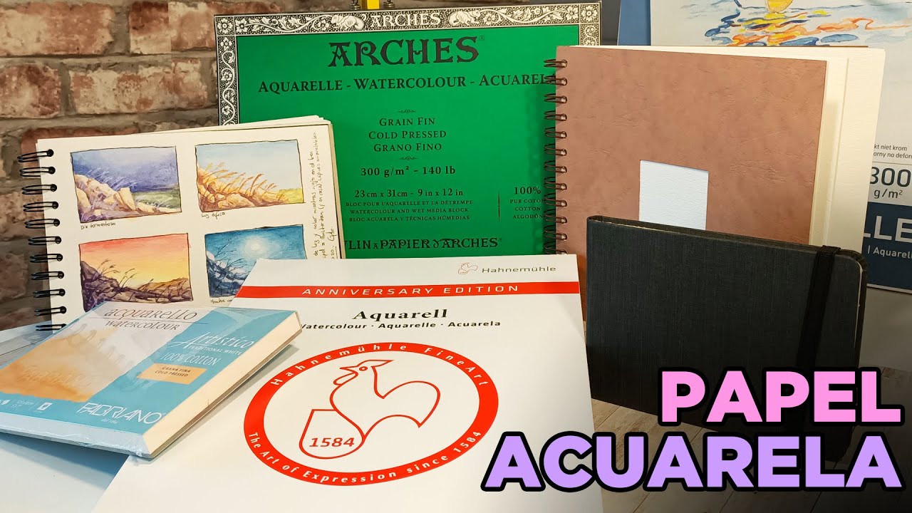 TODO sobre PAPEL ACUARELA ✨ Y cuáles usar al pintar con lápices acuarelables