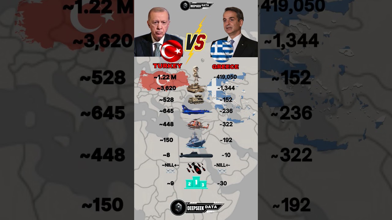 Turkey vs Greece Military Power 2025
