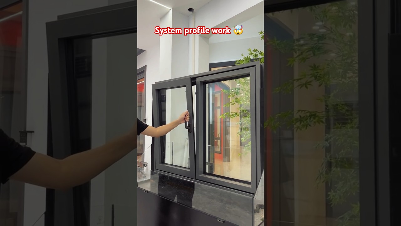 Aluminium system profile work😲 aluminium windows V's upvc windows 😲#aluminiumwindow #bifoldwindows