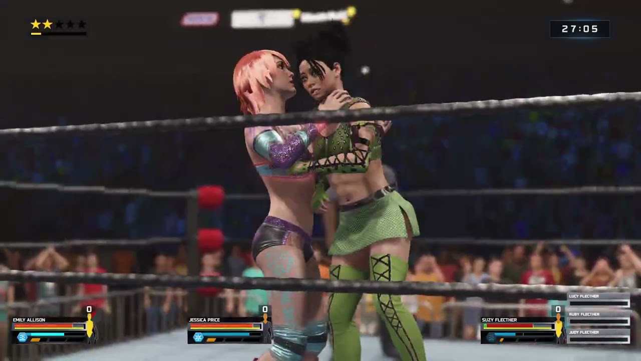 WWE 2K25 Gameplay - Jessica vs. Emily vs. Suzy