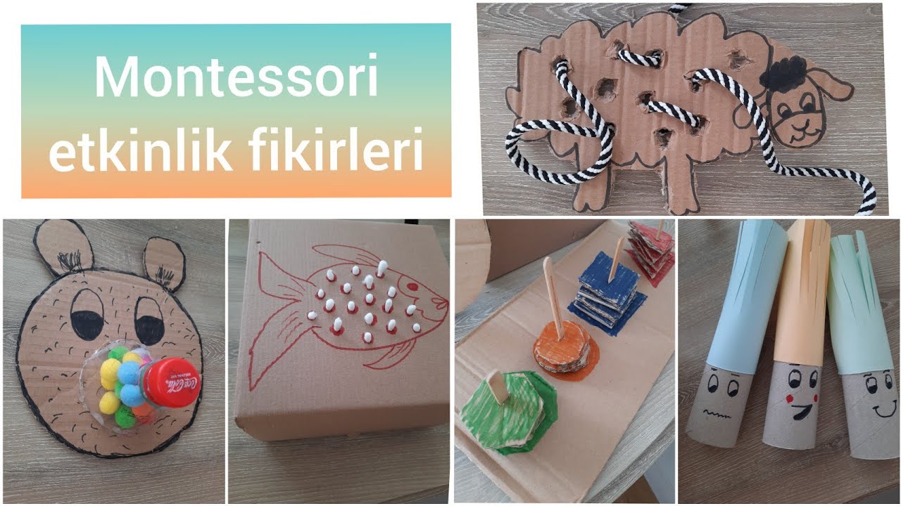 Montessori etkinlik fikirleri  | bebek etkinlik | 6 fikir birlikte  #montessorietkinlik #oyun