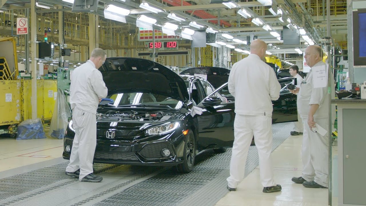 2017 Honda Civic production at the Swindon plant, UK