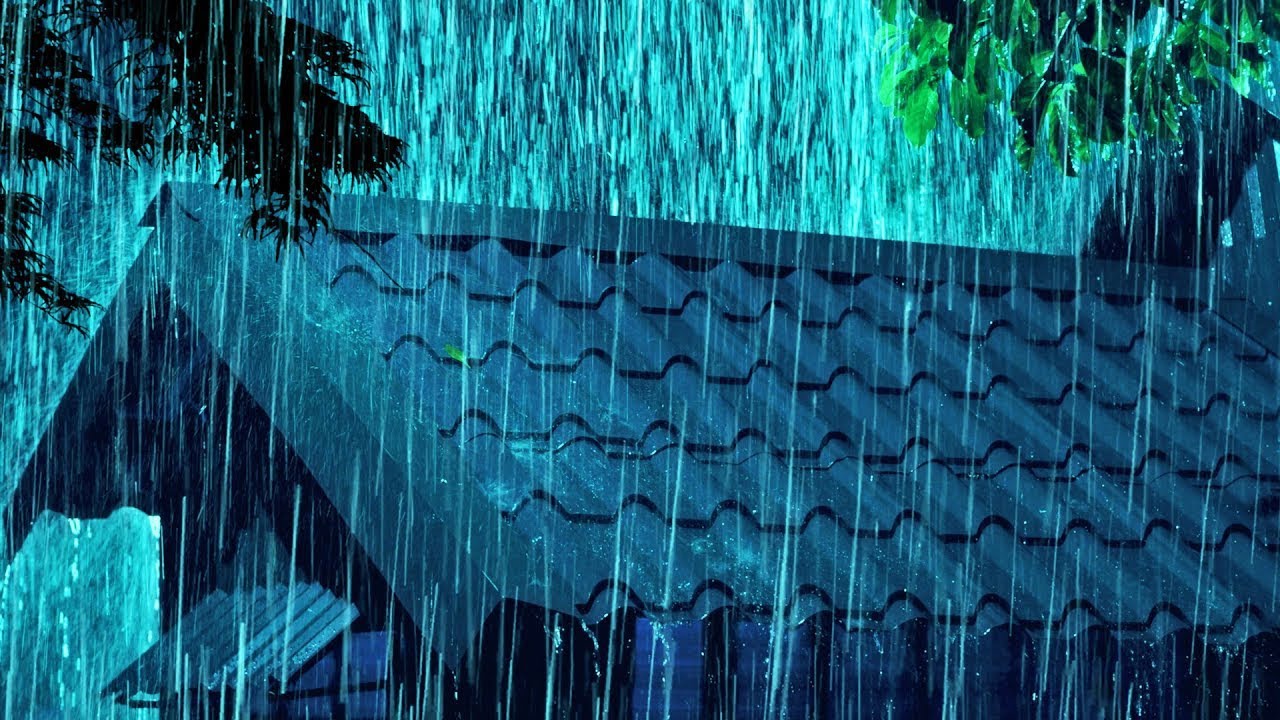 Rain and Thunder Sounds for Sleeping Dark Stormy Night for Peaceful Dreams