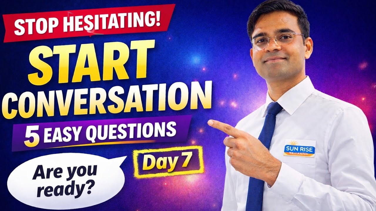 5 Questions Jo Turant Conversation Start Kara Dein 😱 | Speak English Confidently | Day 7