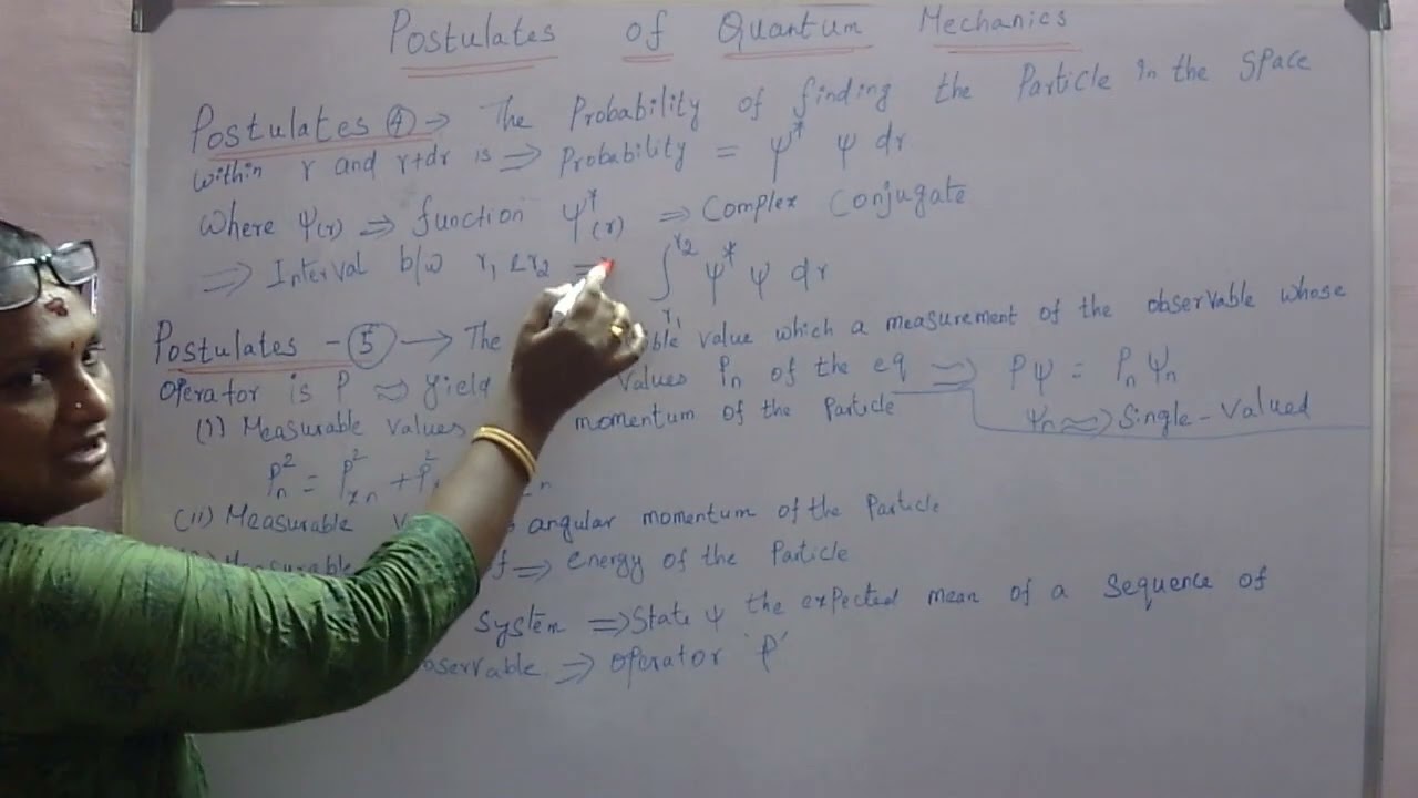 Postulates of quantum mechanics in tamil