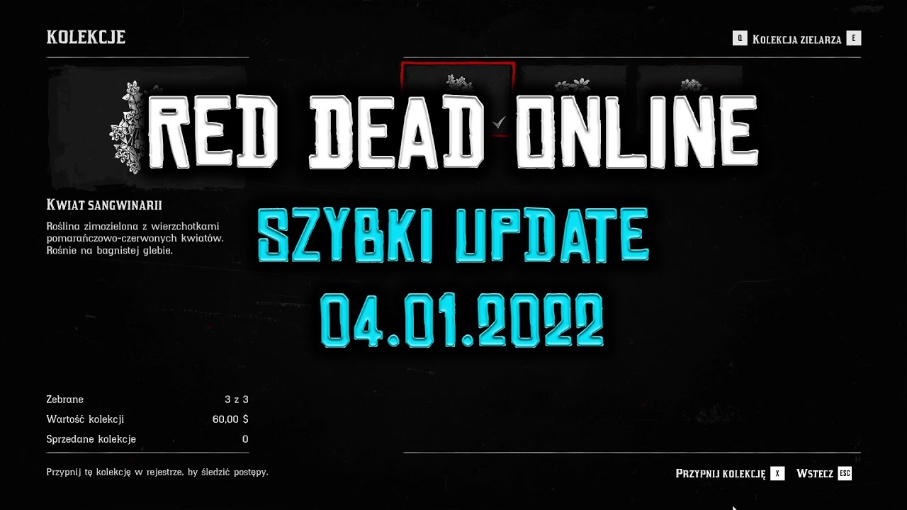 Red Dead Online Szybki Update 04.01.2022 Nowa Kolekcja Tygodnia