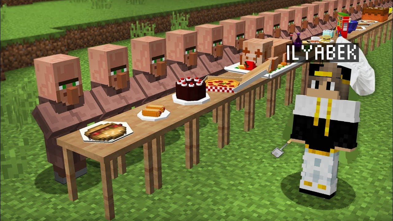 👨🏻‍🍳QISHLOQILAR UCHUN OSHPAZ BOʻLDIM ! | MINECRAFT UZBEK TILIDA