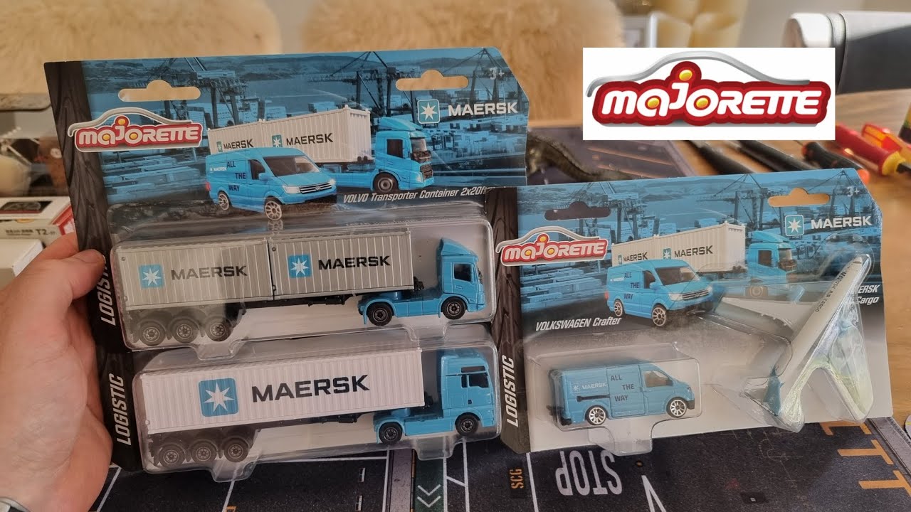 Majorette Maersk Trucks, VW Crafter, грузовые самолёты. Охота на литые модели в Европе.