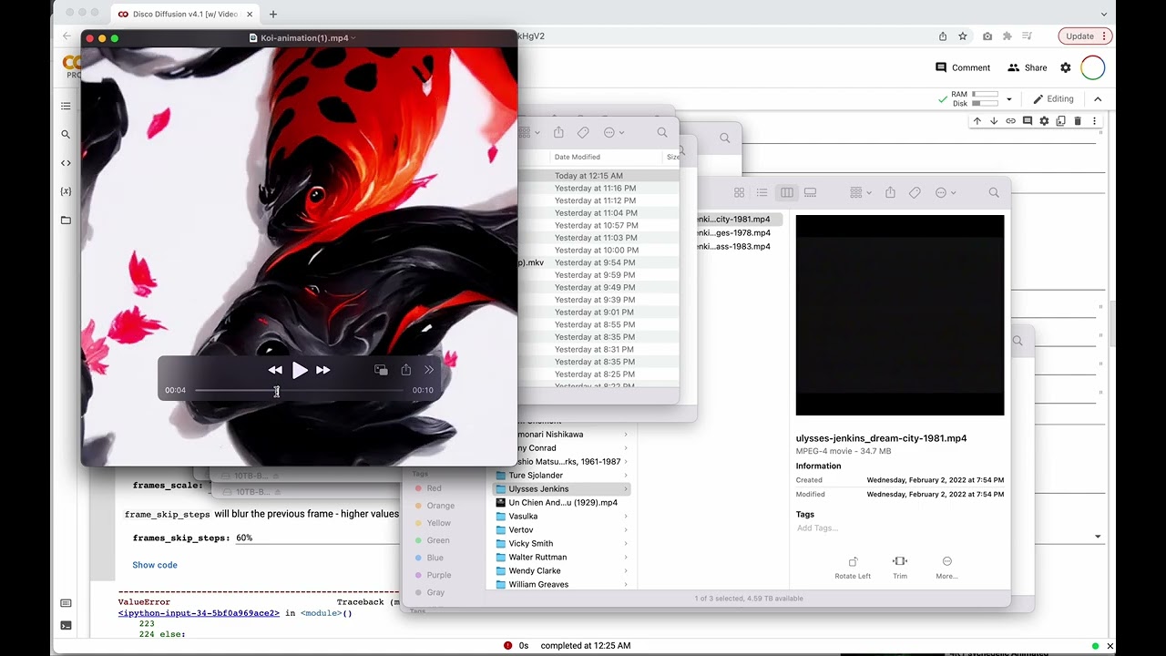 Creating Videos with Diffusion Models (Disco Diffusion 4.1)