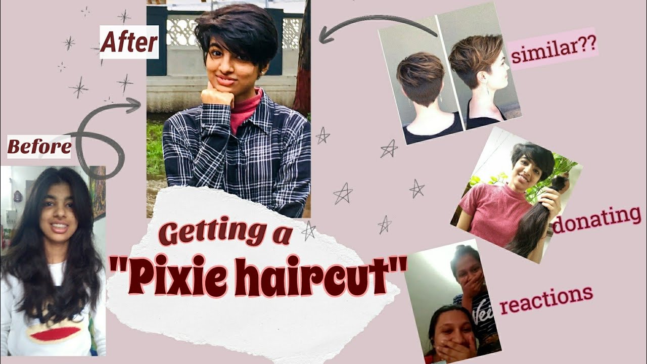 Getting a pixie haircut 💇‍♀️+ my experience & advice, reactions, donating my hair|India. #pixiecut