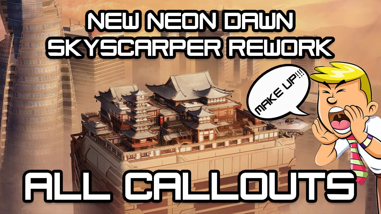 All the Callouts for the newly Reworked Skyscraper (Neon Dawn)- Rainbow Six Siege ps4