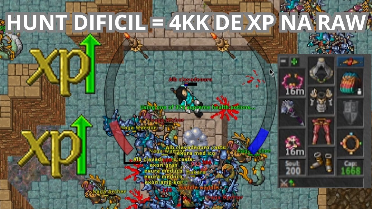 [TIBIA] - BIZARRO, EK LEVEL 470+ SEM FULL SET 4kk RAW NAGA (NO CHARMS)