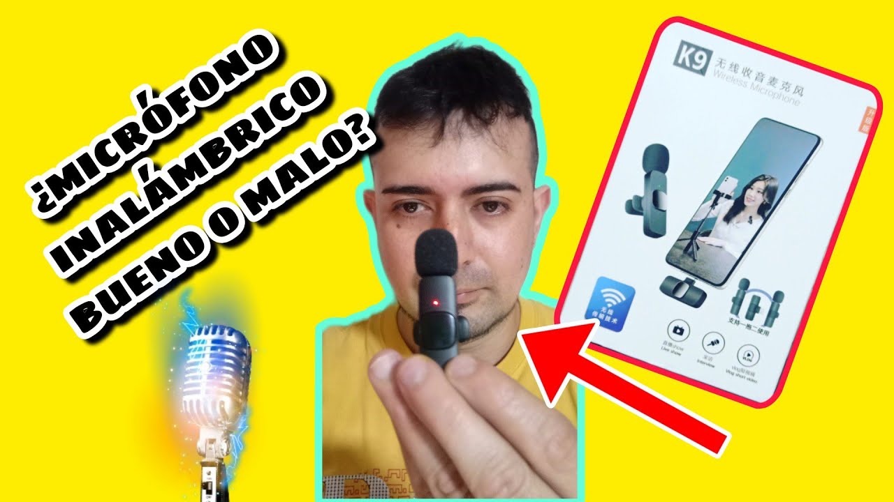👉🎤 Compre un MICROFÓNO INALÁMBRICO de solapa K9 para grabar 💸 | micrófono K9 de solapa